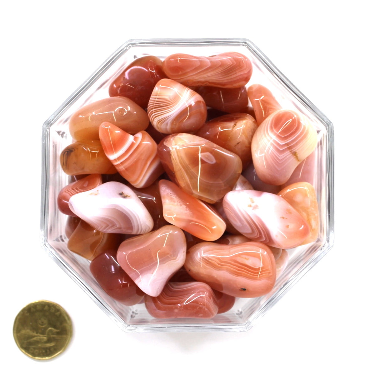 Agate Apricot Large - Tumbled
