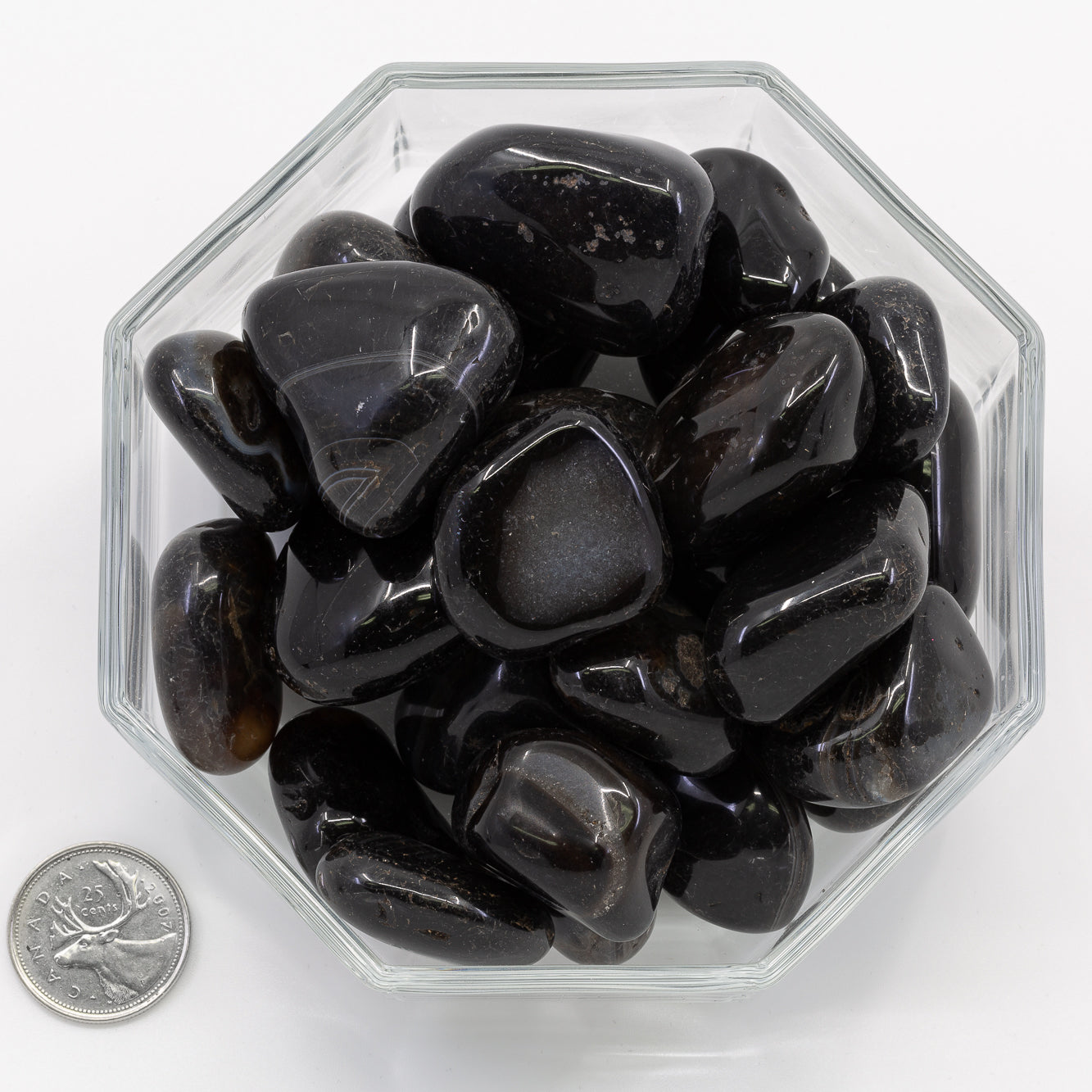 Agate Black Medium Dyed - Tumbled