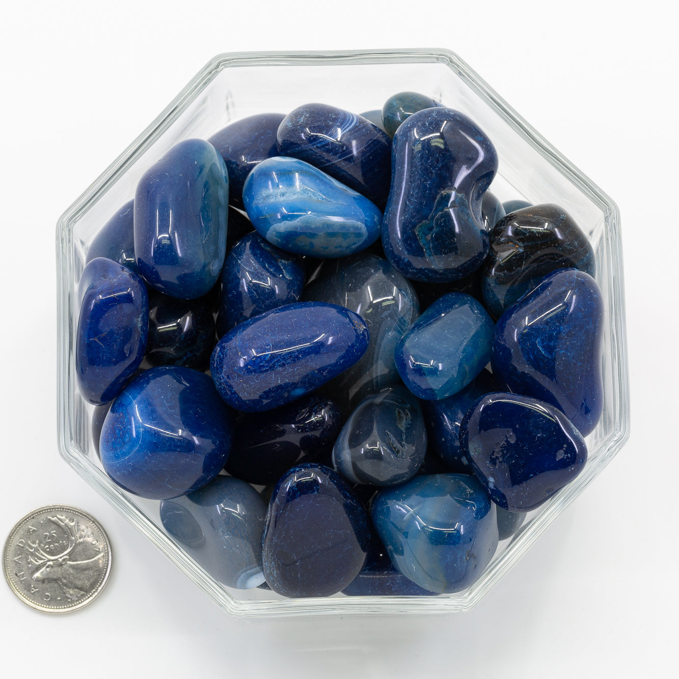 Agate Blue Large Dyed - Tumbled