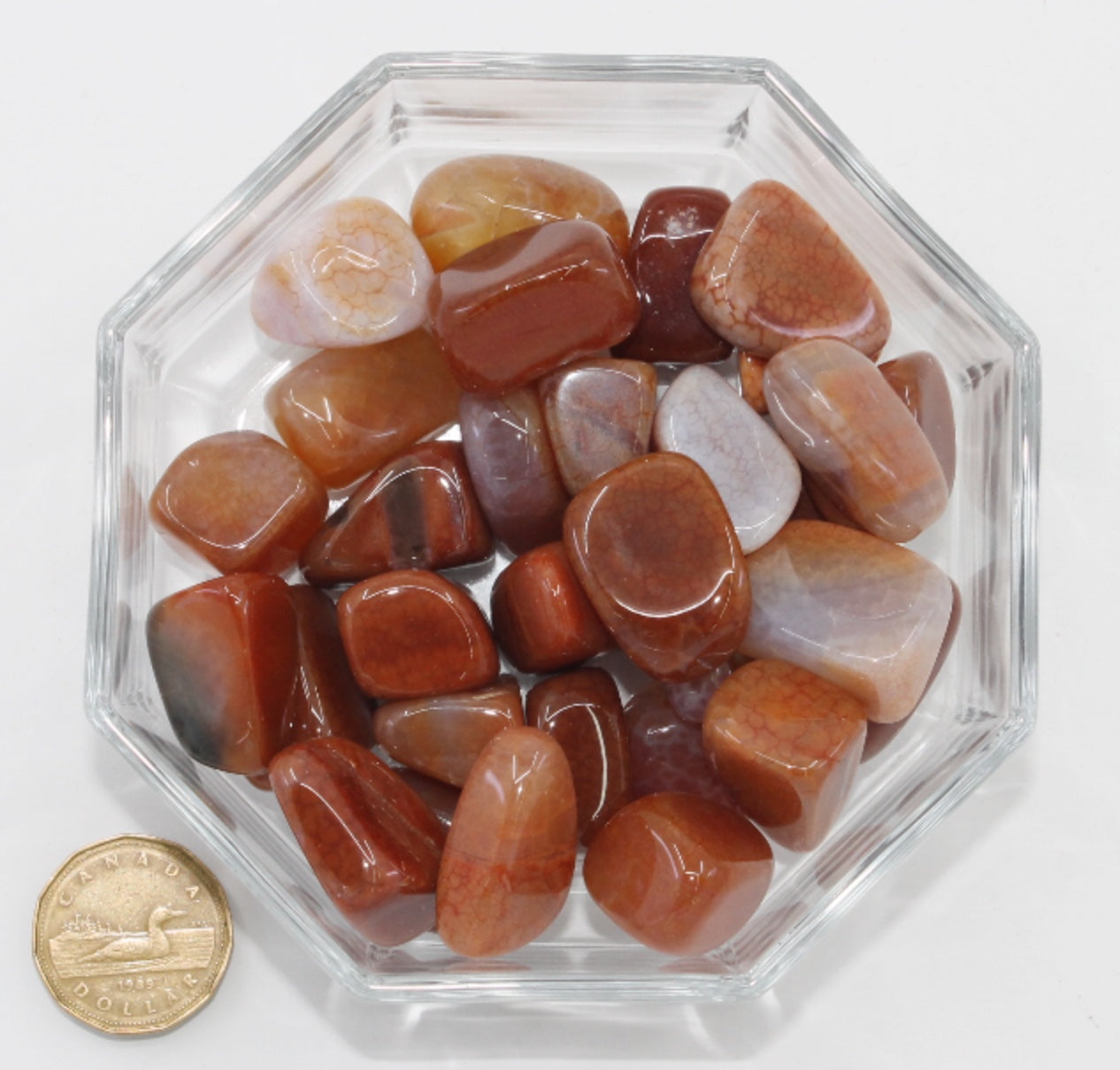Agate Fire Heated Large - Tumbled