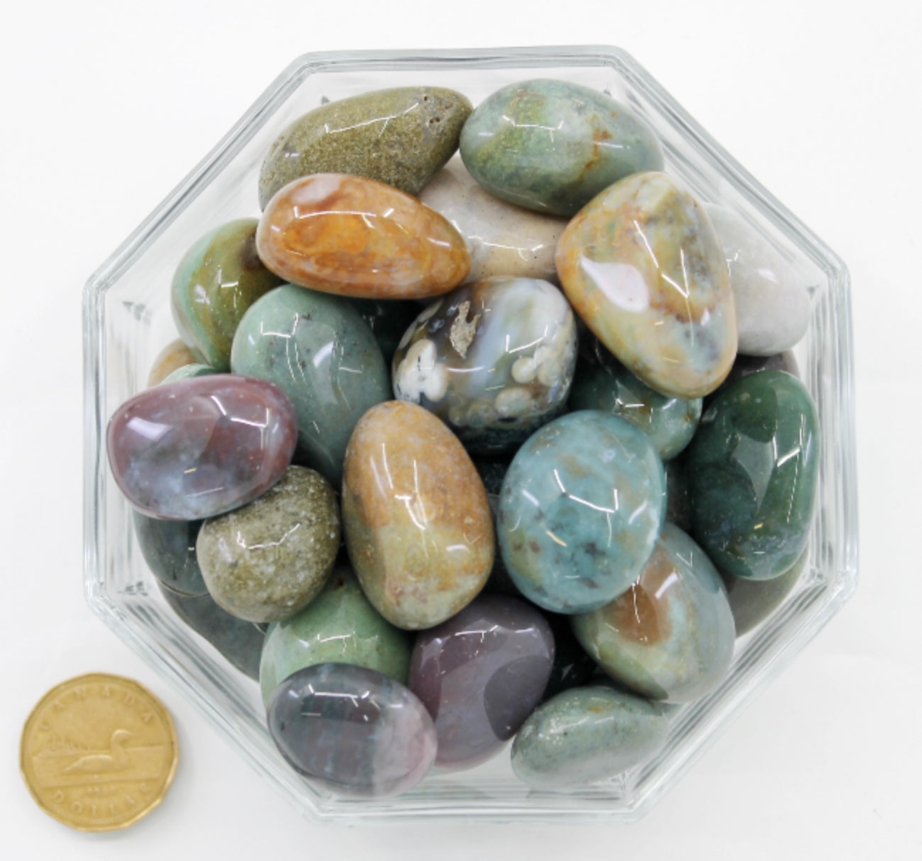 Agate Moss Rounded Large - Tumbled