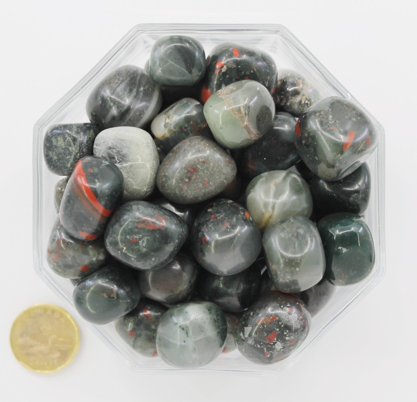 Bloodstone Cubed  Large - Tumbled