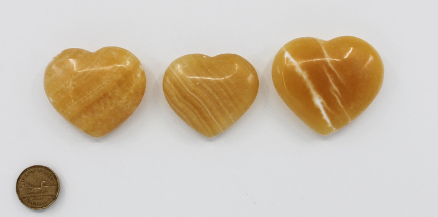 Calcite Orange - Hearts