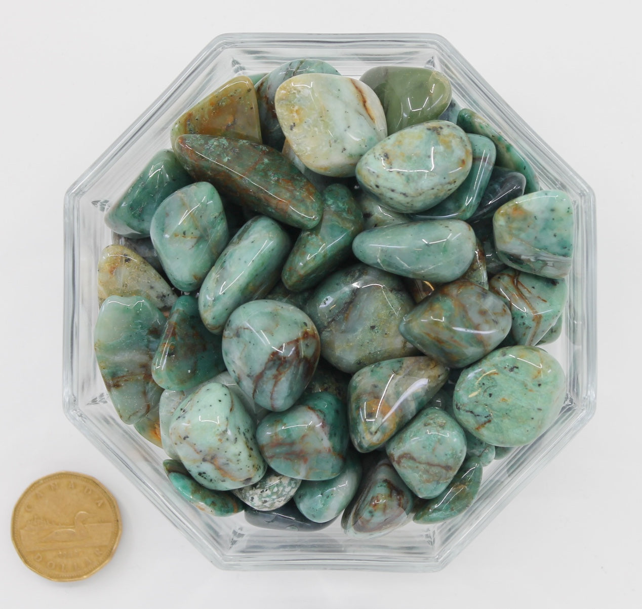 Chalcedony Green Copper Large - Tumbled
