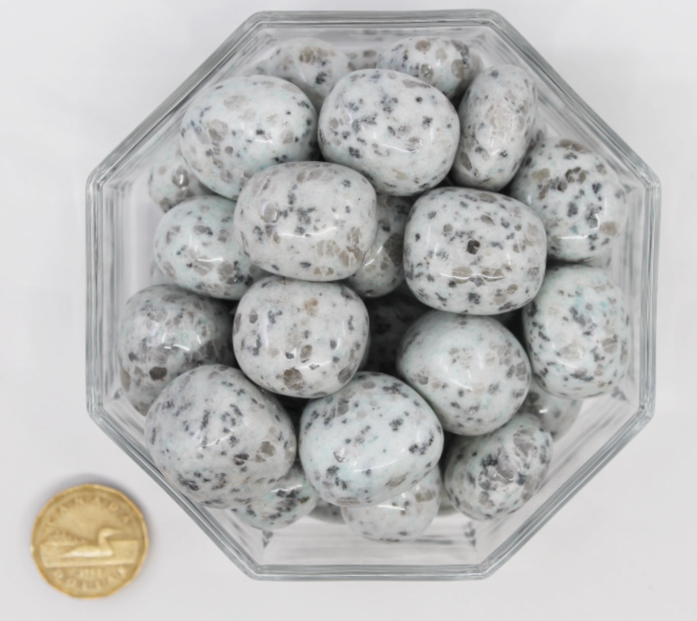 Jasper Kiwi White Large Tumbled