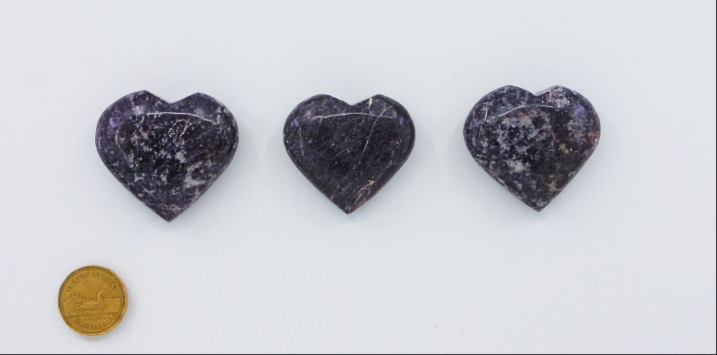 Lepidolite - Hearts