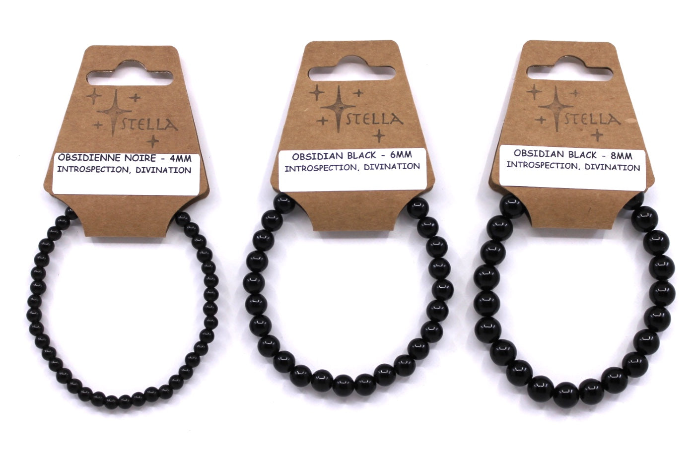 Obsidian Black - Stone Bracelets
