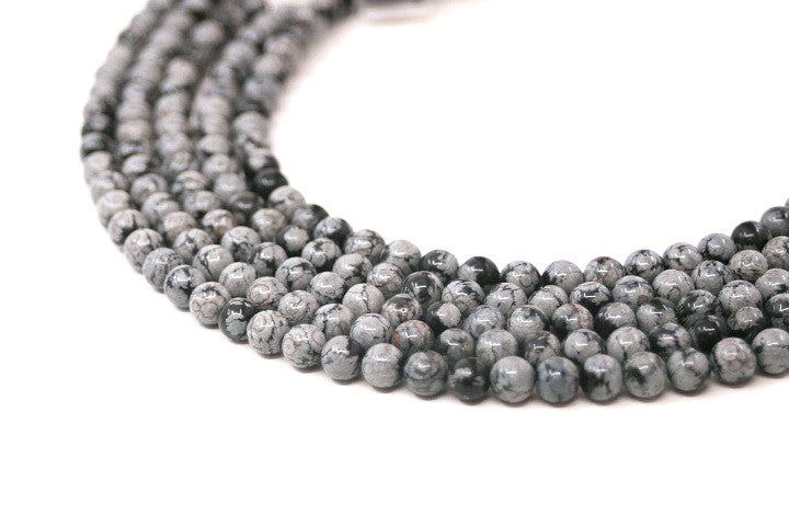 Obsidian Snowflake - Beads