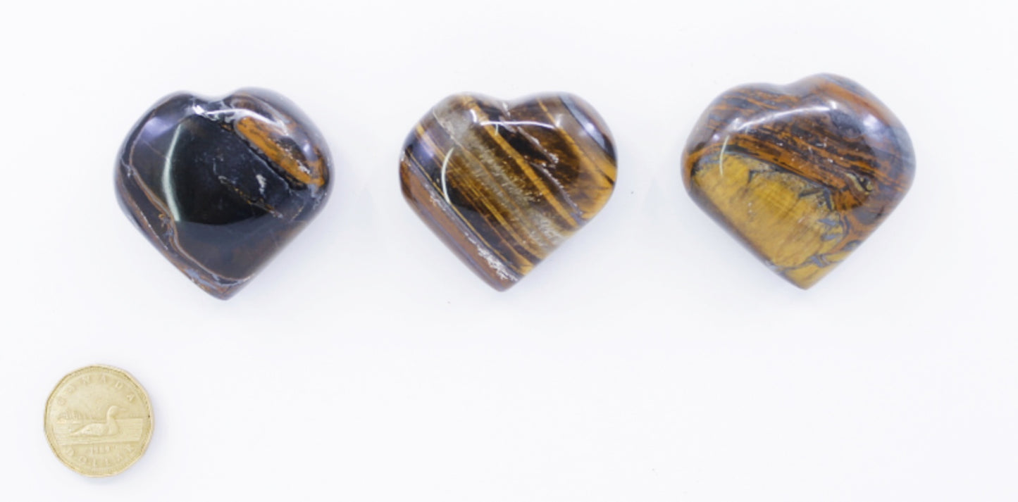 Tiger Eye Gold - Hearts