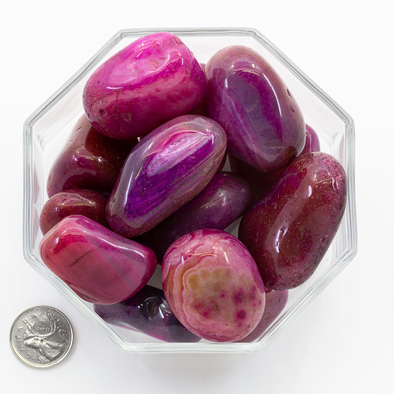 Agate Pink Jumbo Dyed - Tumbled