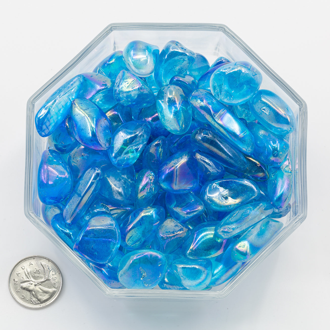 Aqua Aura Blue Large - Tumbled