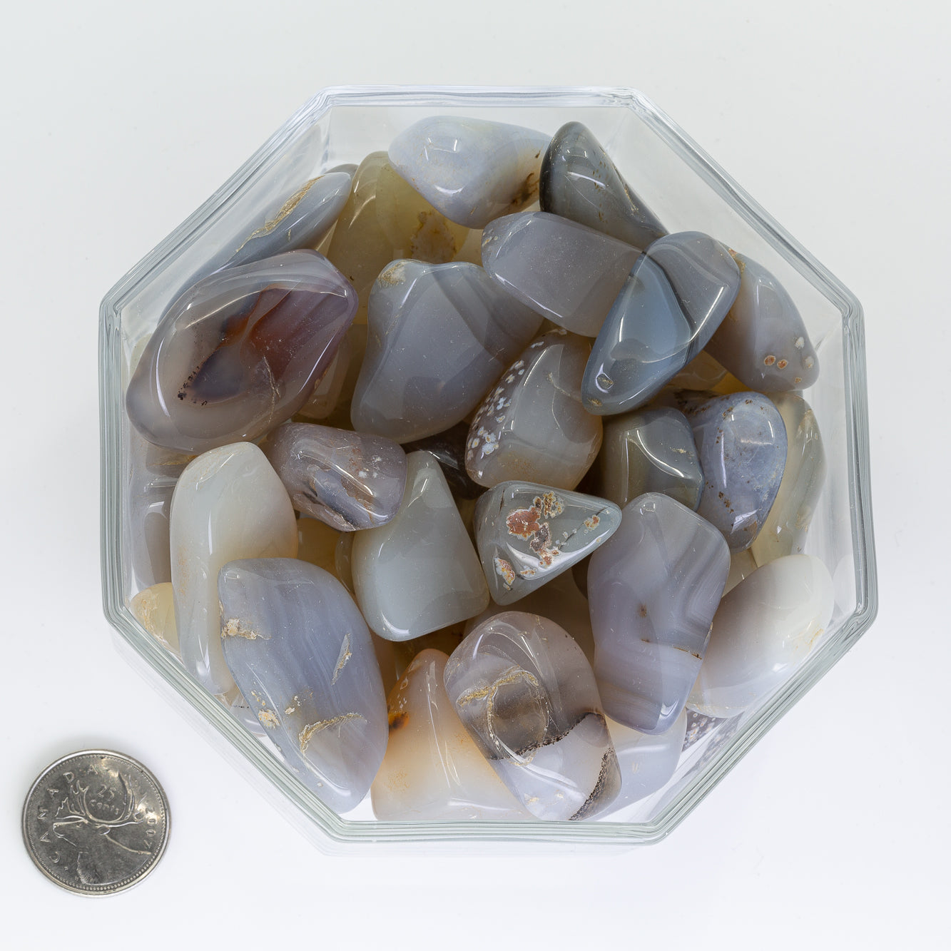 Chalcedony Grey Blue Large - Tumbled