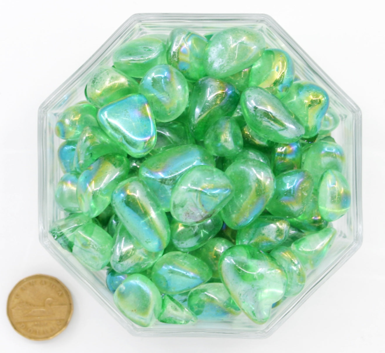 Aqua Aura Green Large - Tumbled