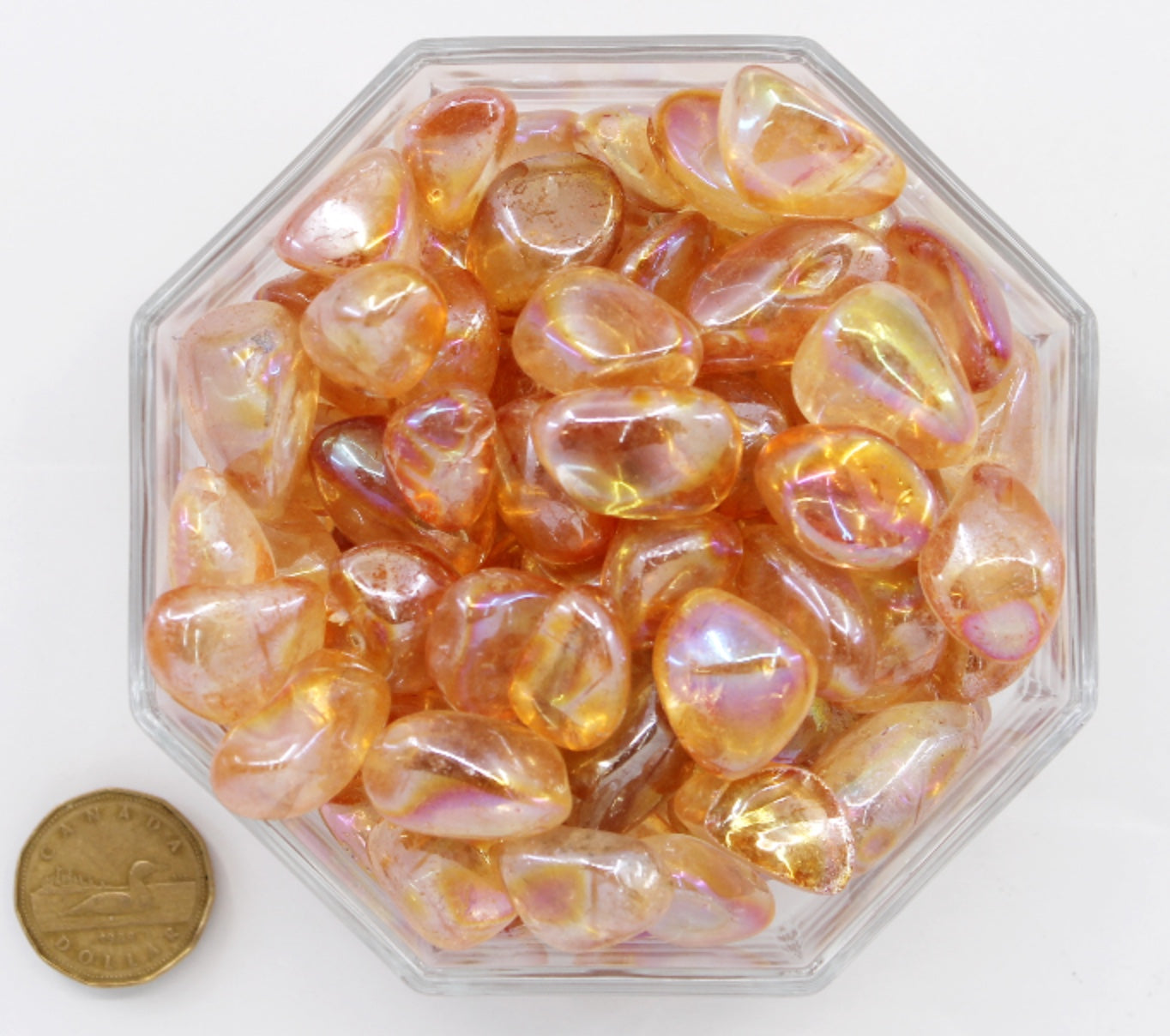 Aqua Aura Orange Large - Tumbled