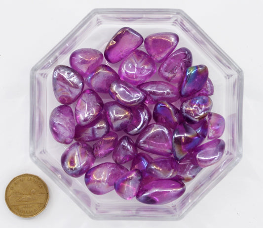 Aqua Aura Pink Large - Tumbled