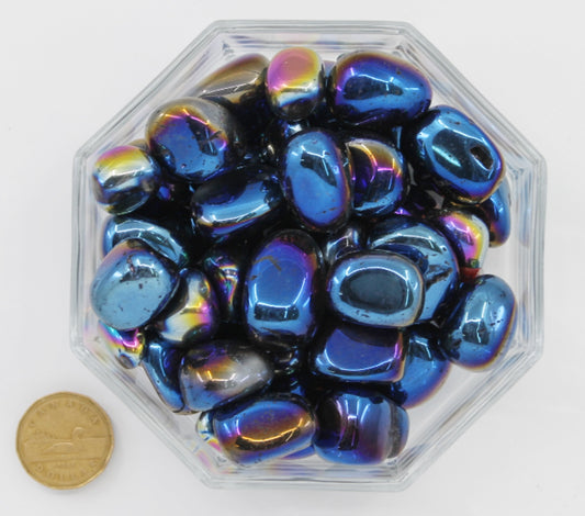 Aqua Aura Rainbow Large - Tumbled