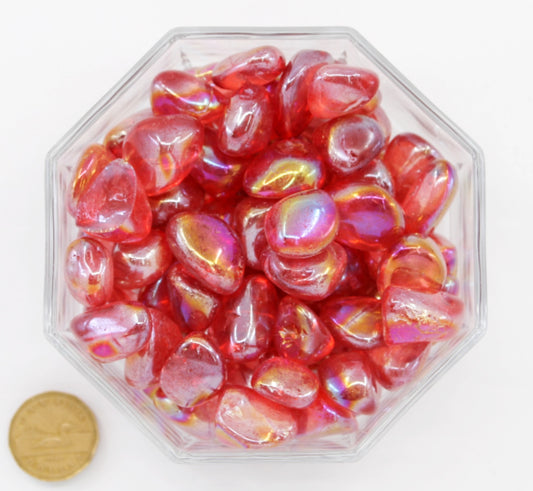 Aqua Aura Red Large - Tumbled