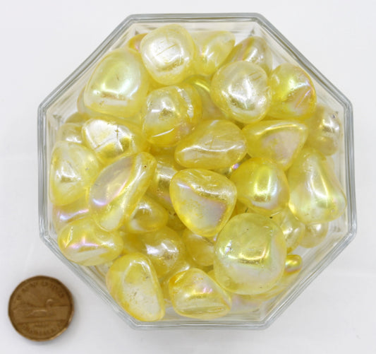 Aqua Aura Yellow Large - Tumbled