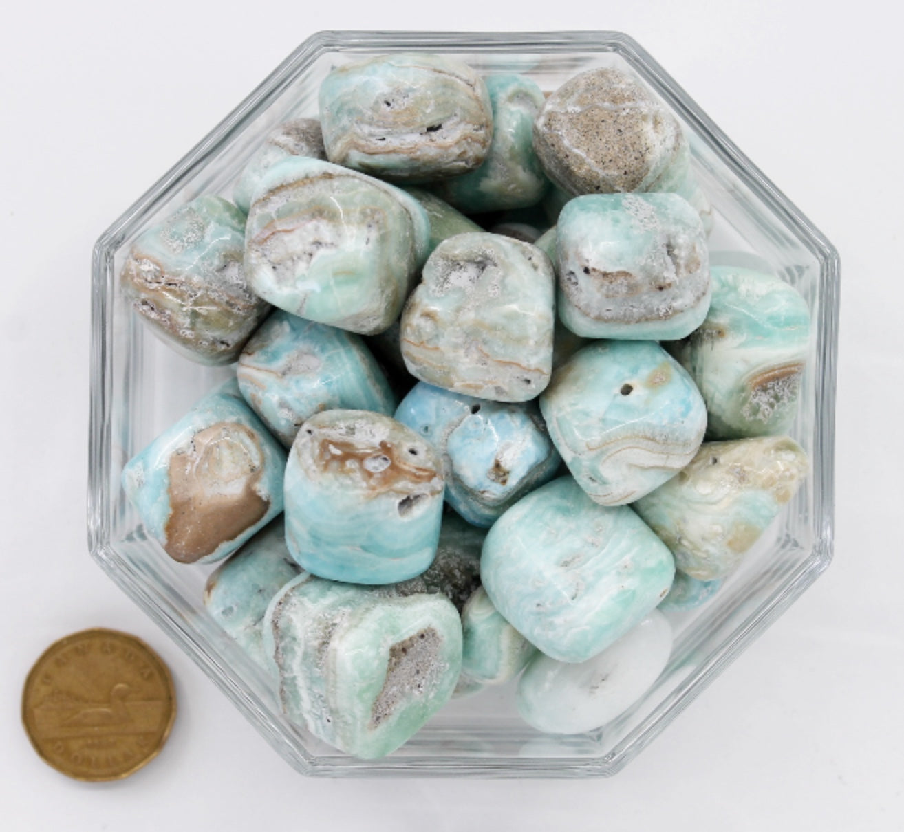 Aragonite Blue Large - Tumbled