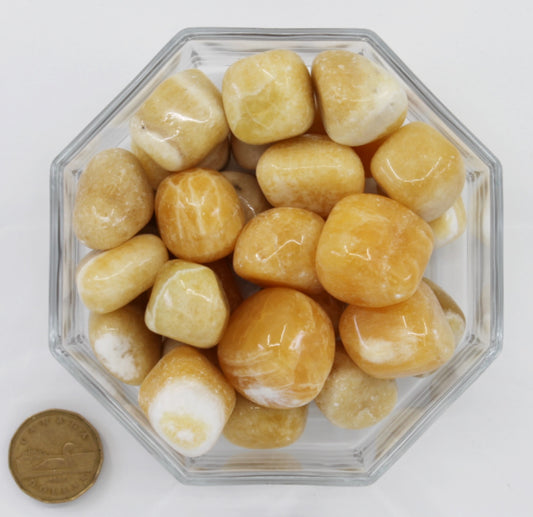 Aragonite Yellow Large - Tumbled