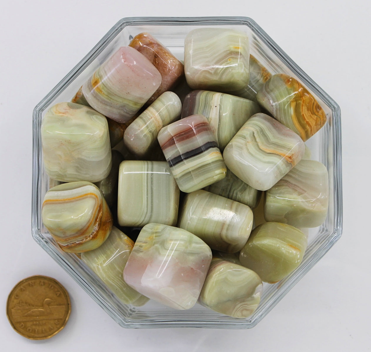 Calcite Rose Banded Cubed Large - Tumbled