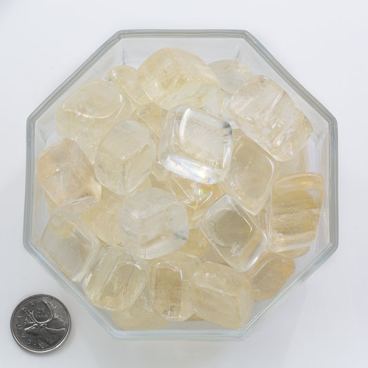 Calcite Yellow Large Cubed - Tumbled