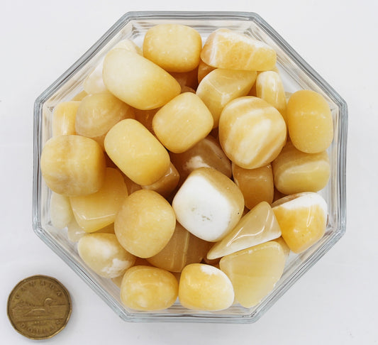 Calcite Yellow Cubed Large - Tumbled