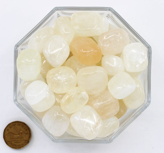 Calcite Yellow Large Extra Cubed - Tumbled