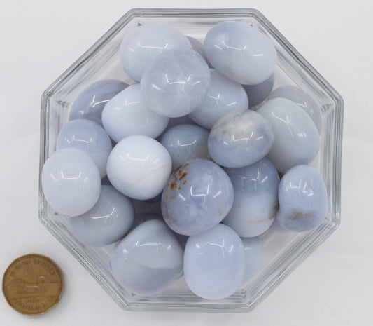 Chalcedony Blue Large Extra Rounded - Tumbled