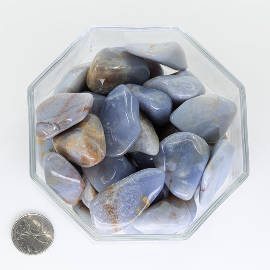 Chalcedony Blue Storm Large - Tumbled