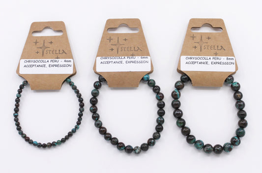 Chrysocolla Peruvian - Stone Bracelets