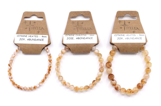 Citrine (Heated) - Stone Bracelets