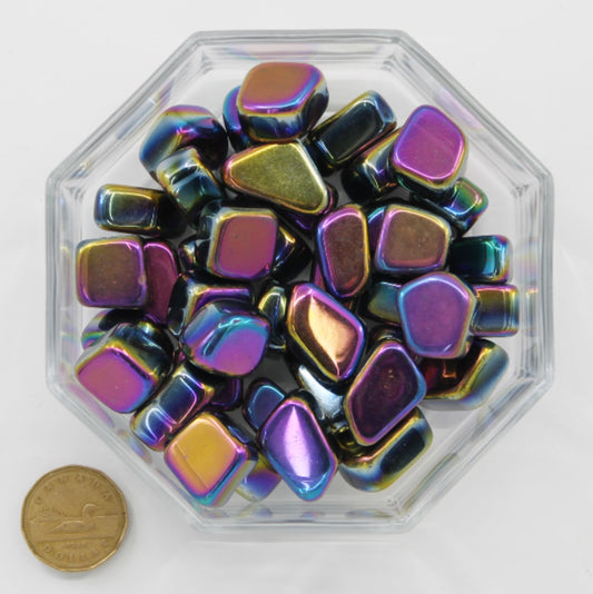 Hematite Rainbow Cubed - Tumbled