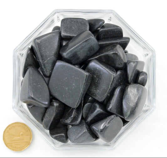 Jasper Black Large - Tumbled
