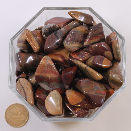 Jasper Red Rainbow Large - Tumbled