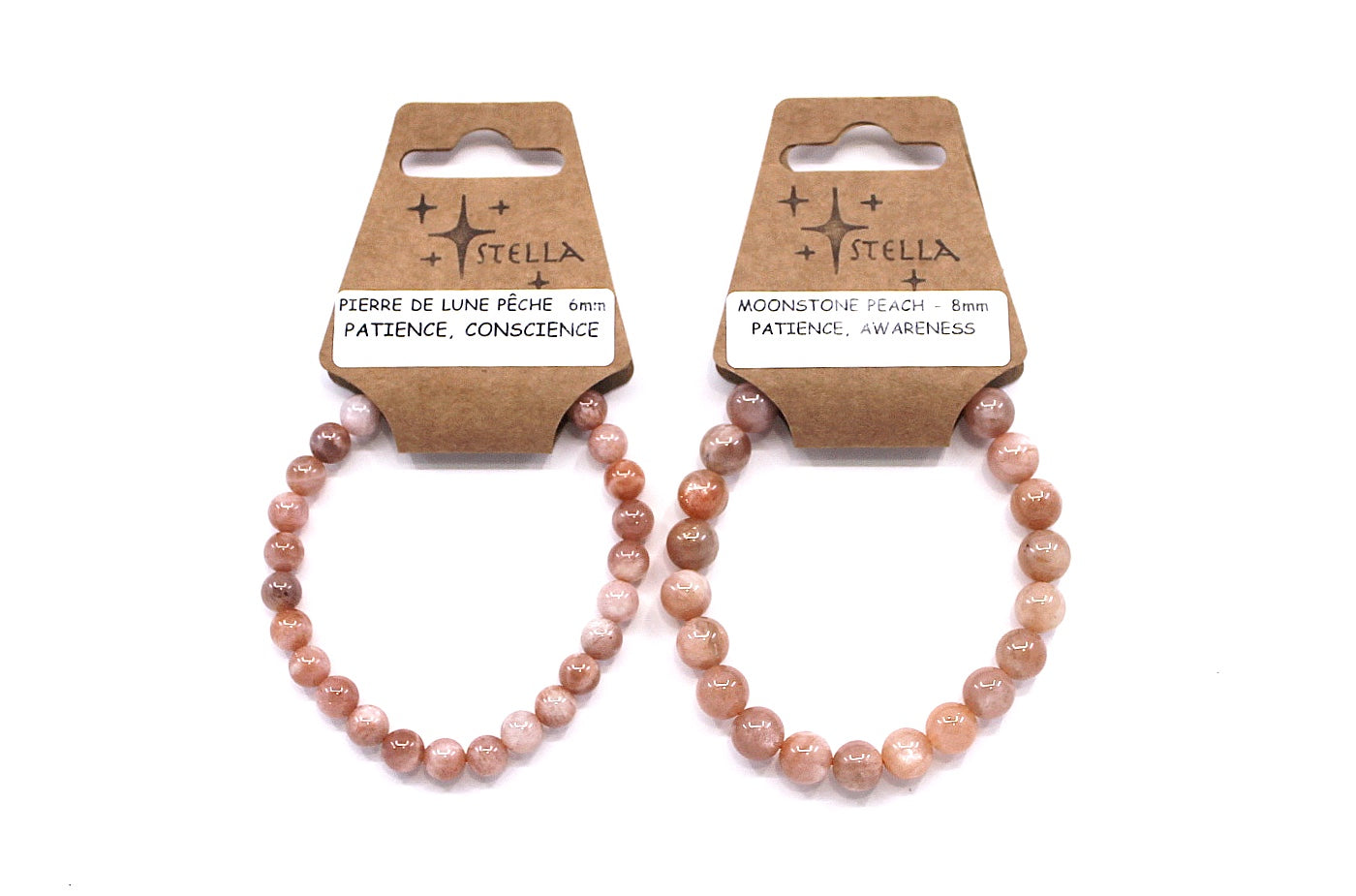 Moonstone Peach - Stone Bracelets