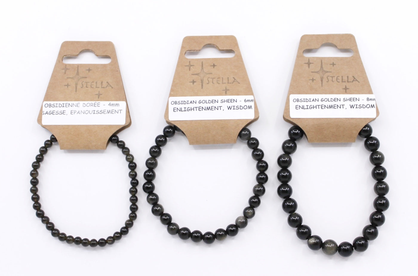 Obsidian Golden Sheen - Stone Bracelets