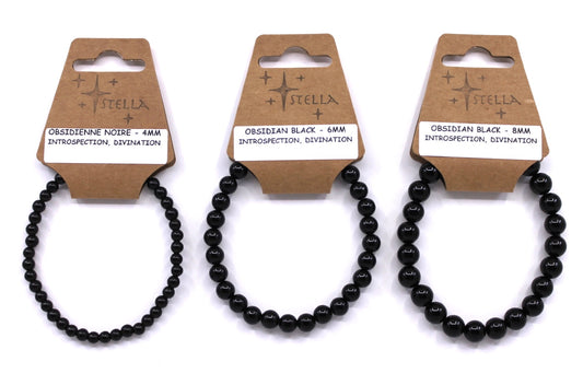 Obsidian Black - Stone Bracelets