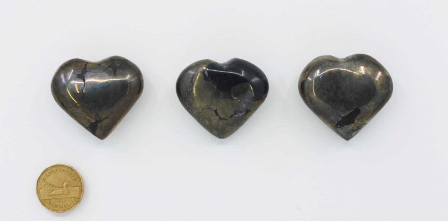 Pyrite Smooth - Hearts