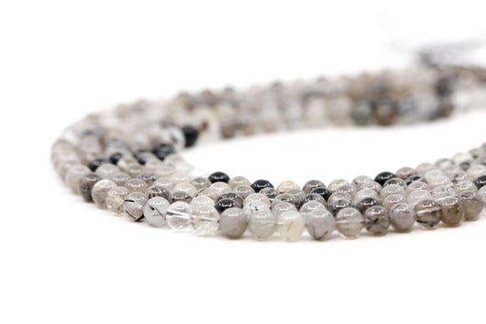 Quartz Tourmaline - Beads