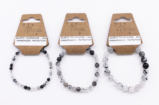 Quartz Tourmaline - Stone Bracelets