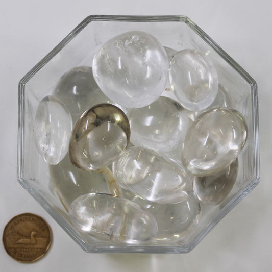 Quartz Clear Rock Crystal Jumbo Rounded Extra - Tumbled