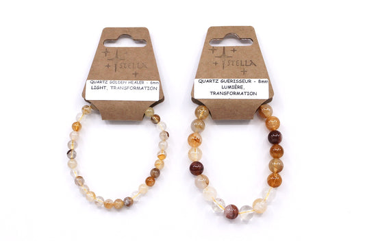 Quartz Golden Healer - Stone Bracelets