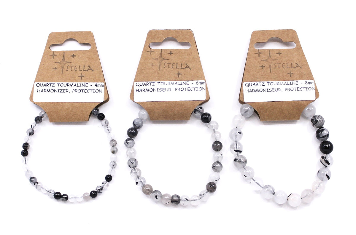 Quartz Tourmaline - Stone Bracelets