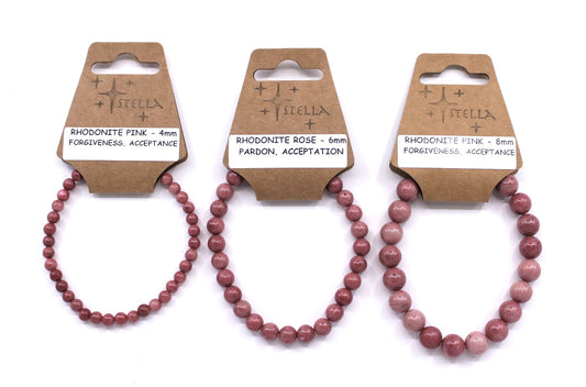 Rhodonite Pink - Stone Bracelets