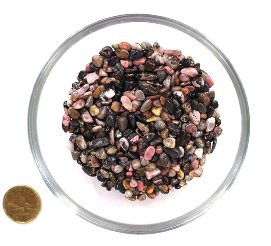 Rhodonite Black & Pink  5-7mm - Chips