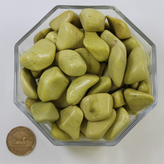 Serpentine Yellow Large - Tumbled