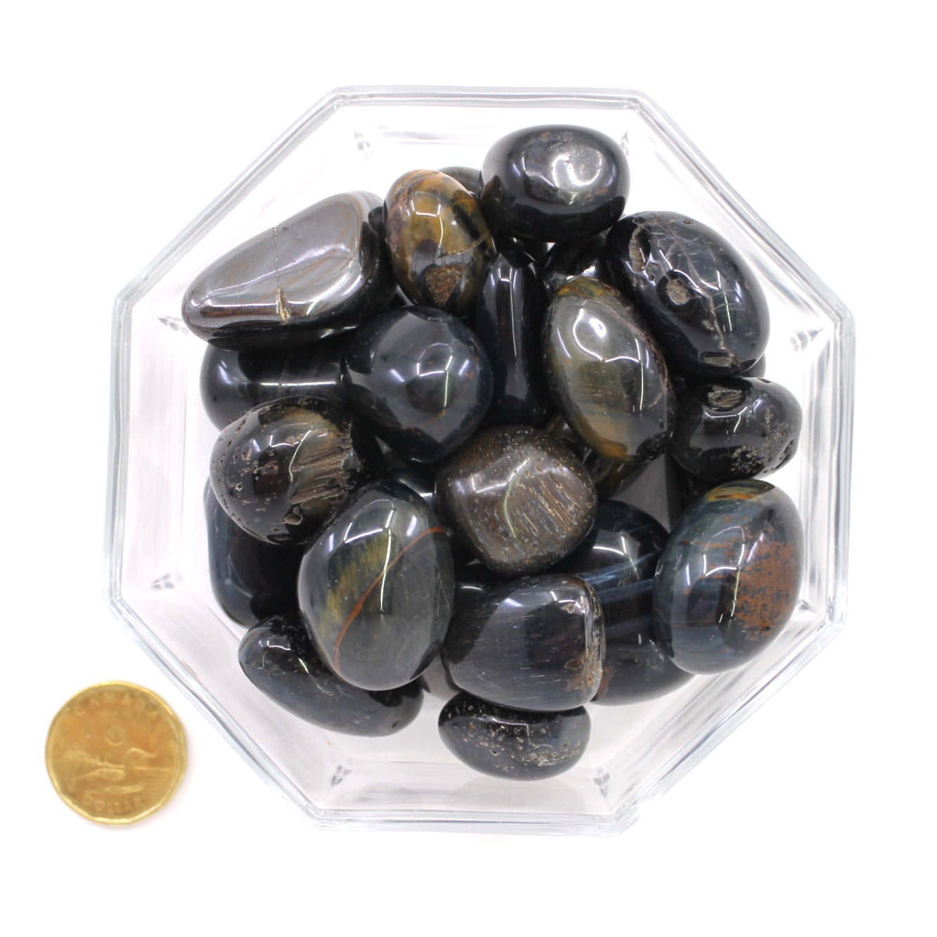 Tiger Eye Hawkeyed Large - Tumbled
