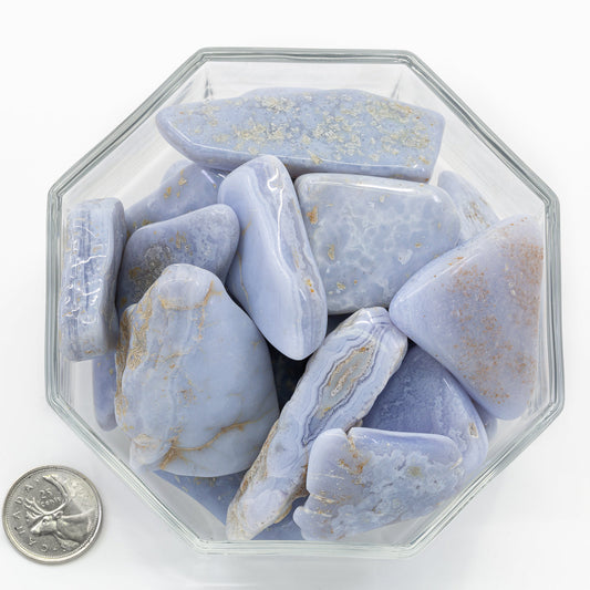 Agate Blue Lace Plates Jumbo - Tumbled