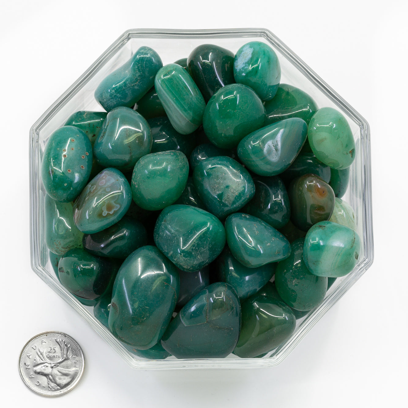 Agate Green Large Dyed - Tumbled